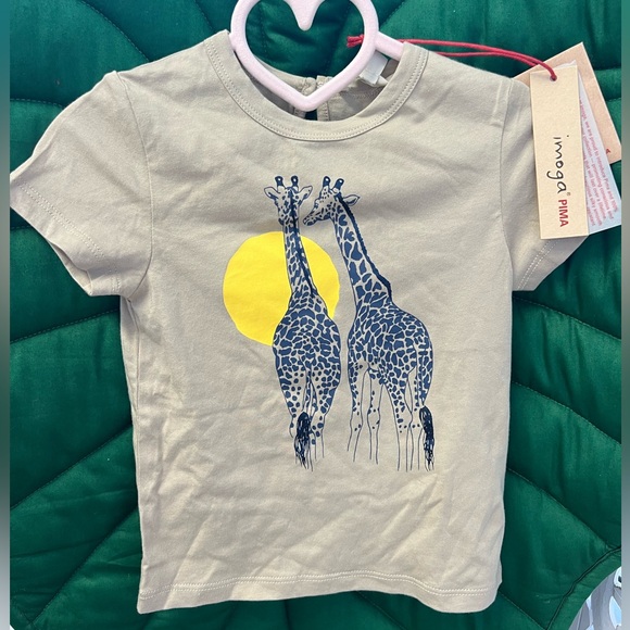 NWT Imoga Amaya tee, Giraffe print Sand color. Size 2. - Picture 3 of 5